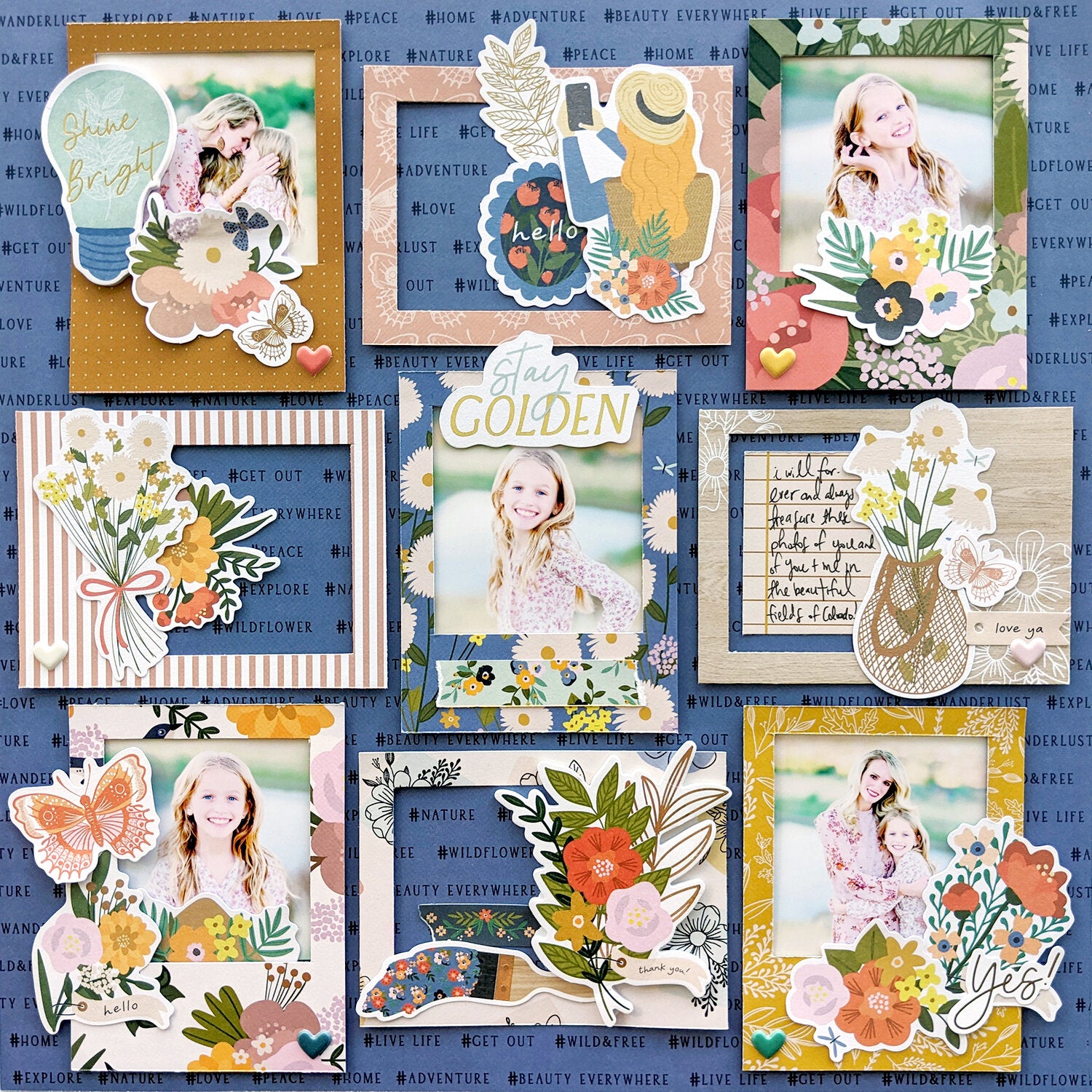 Jen Hadfield Live &amp; Let Grow GET OUT 12&quot;X12&quot; Scrapbook Paper