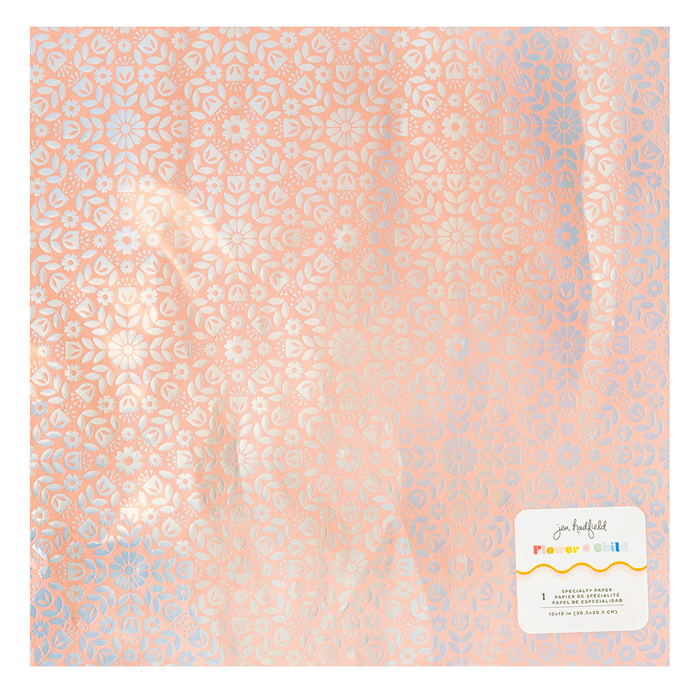 Jen Hadfield FLOWER CHILD Holographic Foil 12”X12” Speciality Paper