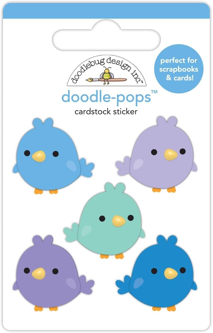 Doodlebug Doodle-Pops Snow Much Fun SWEET SNOWBIRDS 3D Stickers