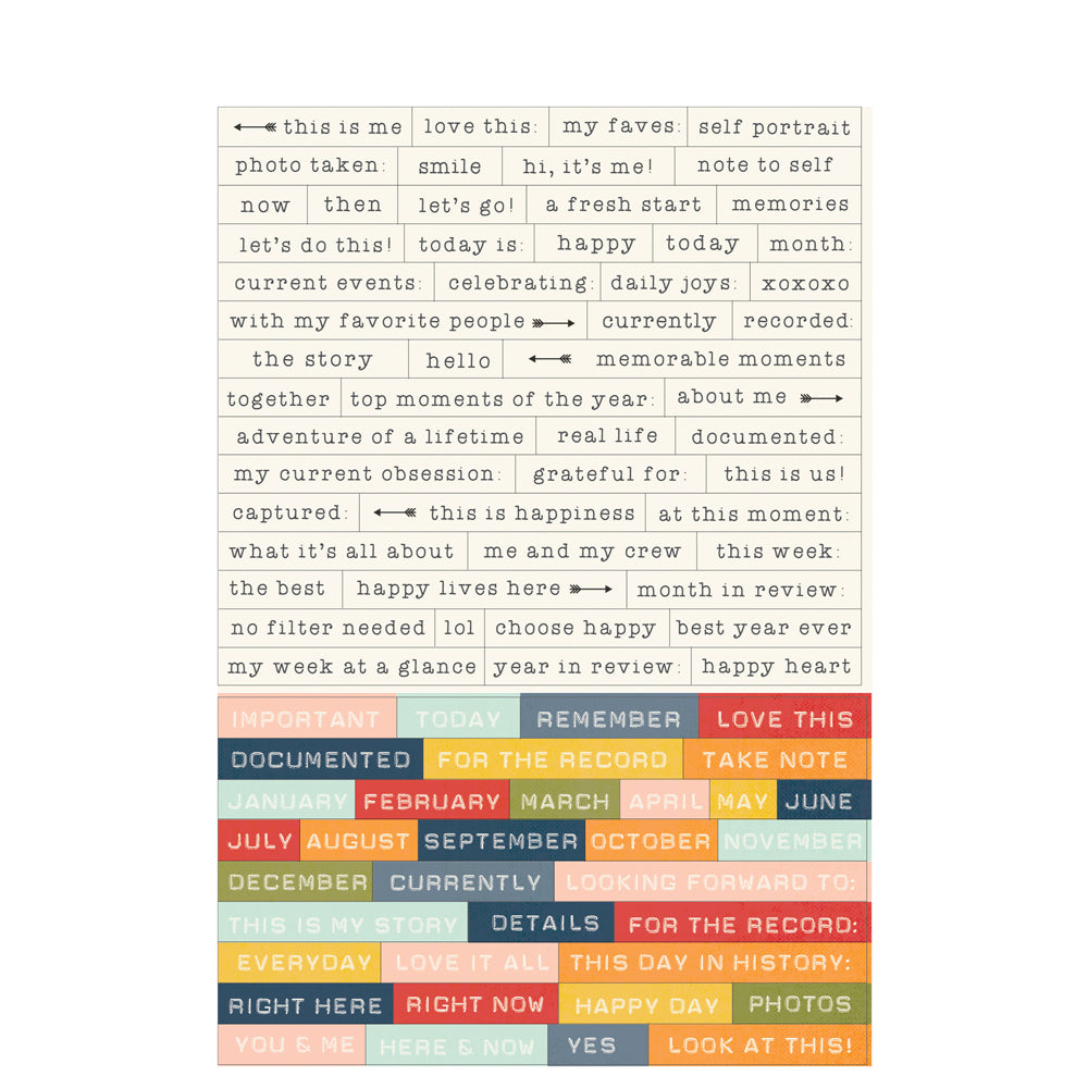 Simple Stories FOR THE RECORD Sticker Book 243pc