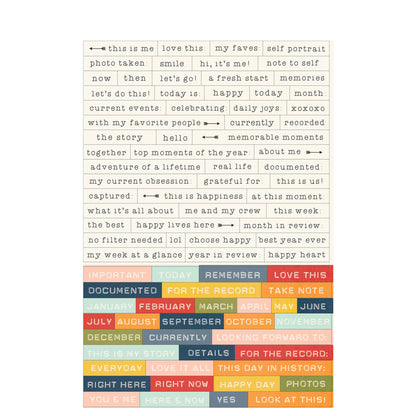 Simple Stories FOR THE RECORD Sticker Book 243pc