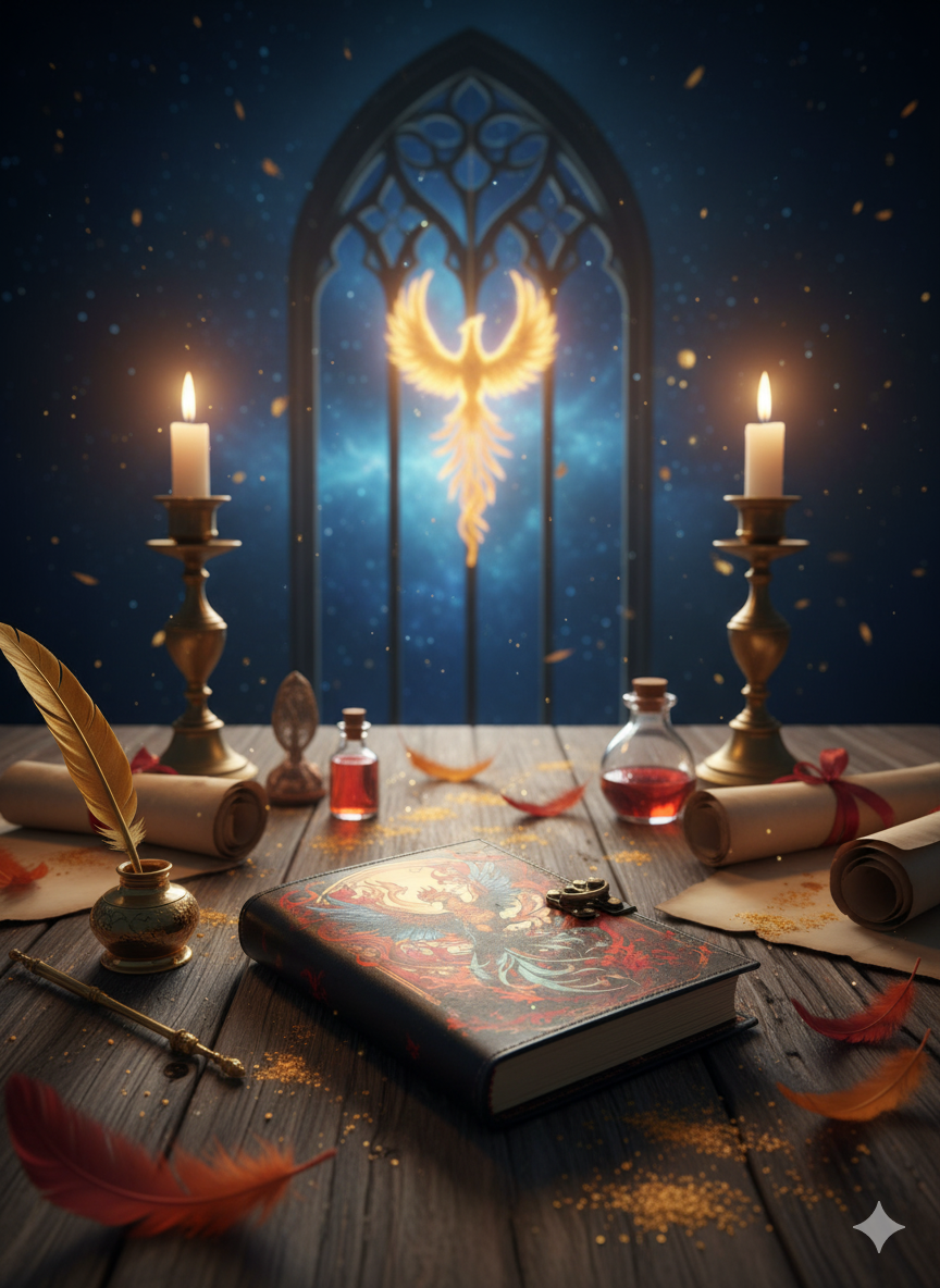 Soft Leather Journal Grimoire PHOENIX REBIRTH Handmade Blank A7