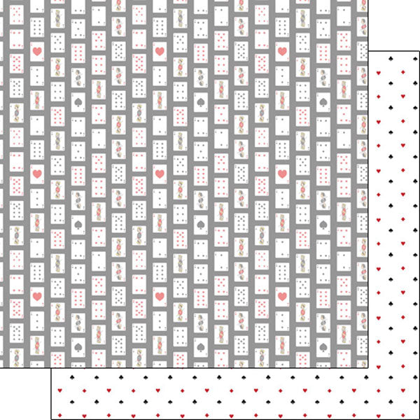 Las Vegas PLAYING CARD SUITS 12"X12" Scrapbook Paper
