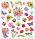 Sticker King SPRING FLOWERS & BUGS Stickers 30pc