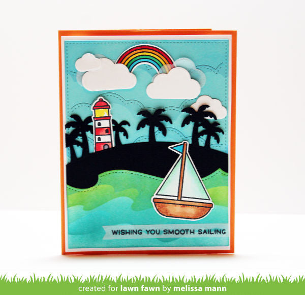 Lawn Fawn ALL THE CLOUDS Stamp &amp; Die Set