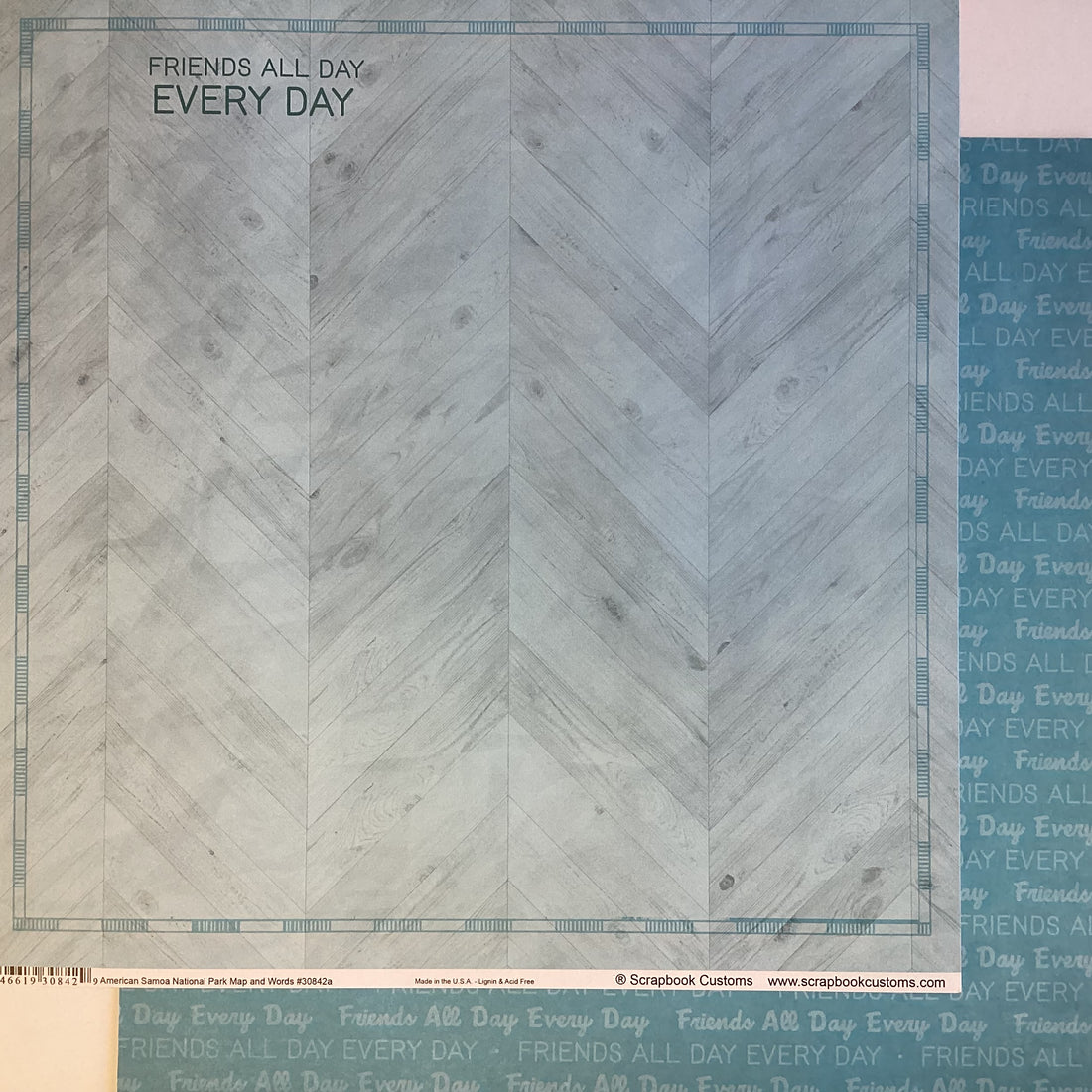 Scrapbook Customs FRIENDS ALL DAY EVERY DAY 12X12 Scrapbook Paper
