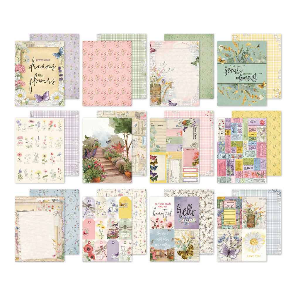 Simple Stories SIMPLE VINTAGE MEADOW FLOWERS 6”X8” Paper Pad