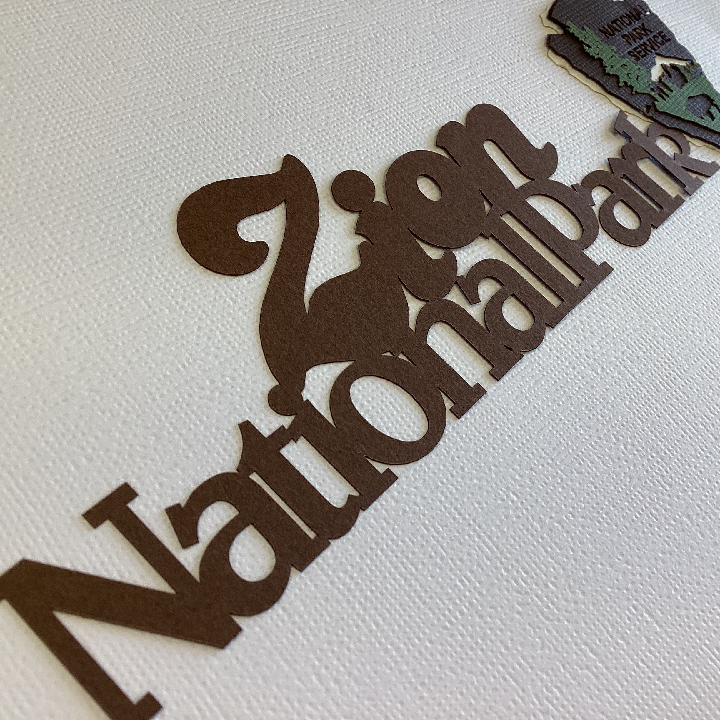 ZION NATIONAL PARK SPEARHEAD Travel Title Laser Cuts