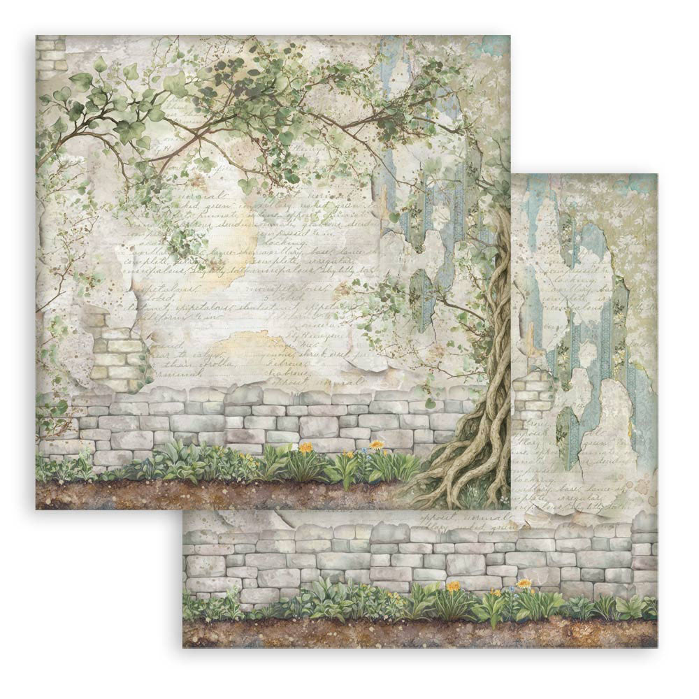 Stamperia HERBARIUM SILVAE 12”X12” Maxi Backgrounds Paper Pad