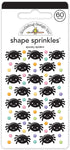 Doodlebug Sweet & SPOOKY SPIDERS Shape Sprinkles Stickers 60pc