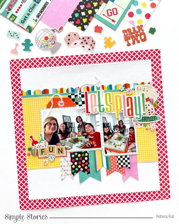 Simple Stories GAME NIGHT Foam Stickers 53pc