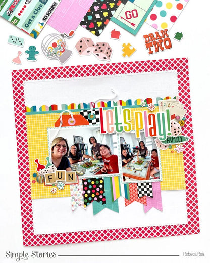 Simple Stories GAME NIGHT Foam Stickers 53pc