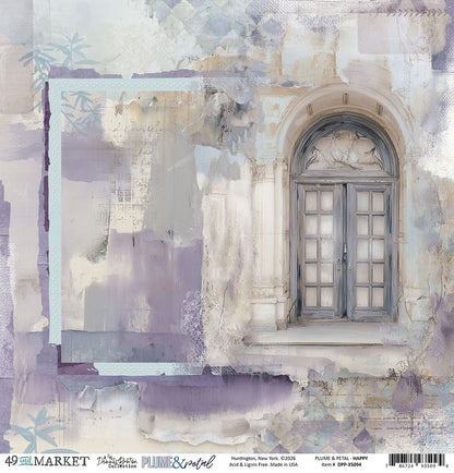 49 and Market PLUME &amp; PETAL 12X12 Scrapbook Paper