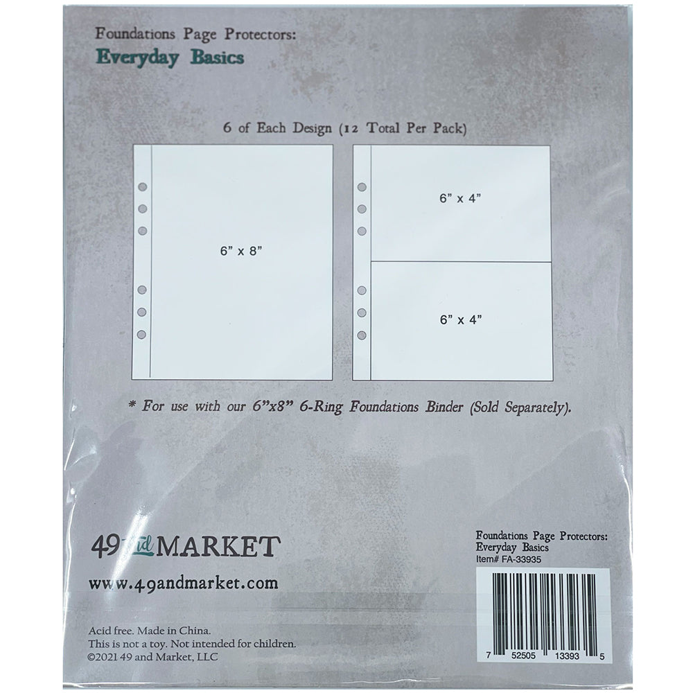 49 and Market Foundations PAGE PROTECTORS 12pg