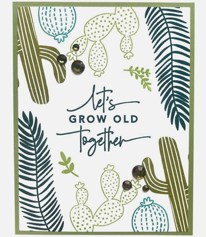 Diamond Press GREENERY Stamp &amp; Die Set