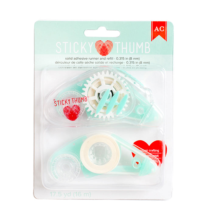 AC American Crafts STICKY THUMB Solid Adhesive Runner &amp; Refill