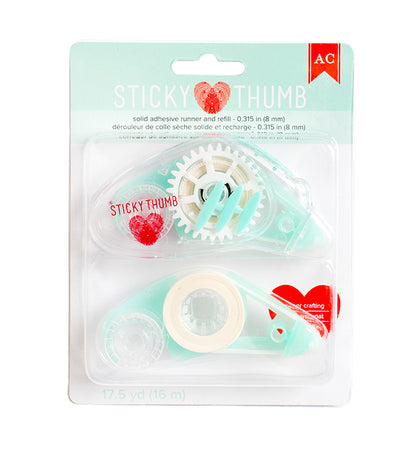 AC American Crafts STICKY THUMB Solid Adhesive Runner &amp; Refill