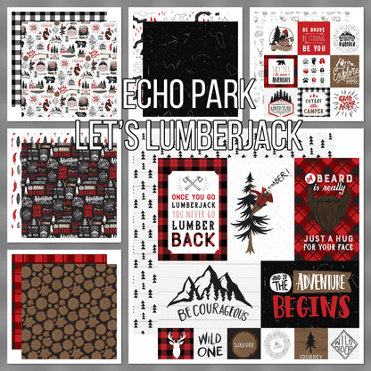 Echo Park LET’S LUMBERJACK Collection 12&quot;X12&quot; Scrapbook Paper