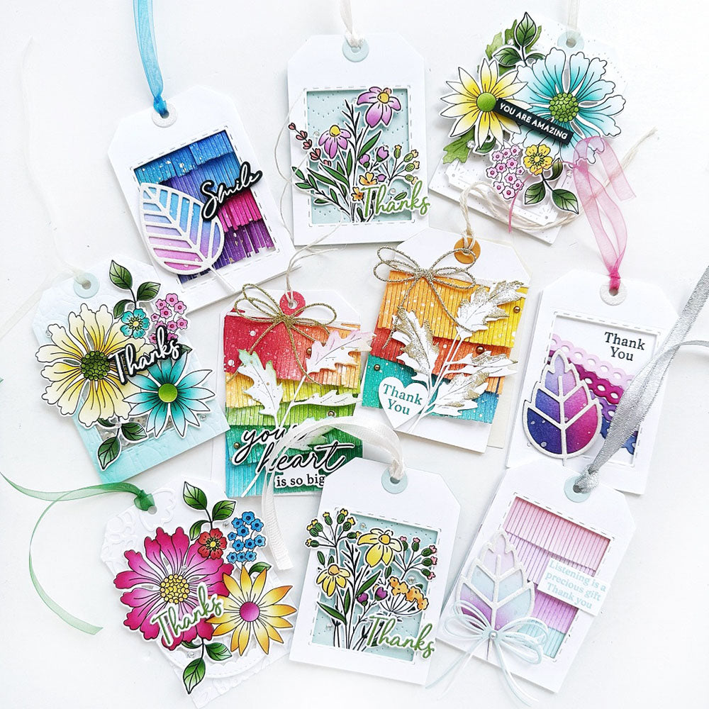 Pinkfresh Studio SHAKER BAG BOOK Crafting Dies 9pc