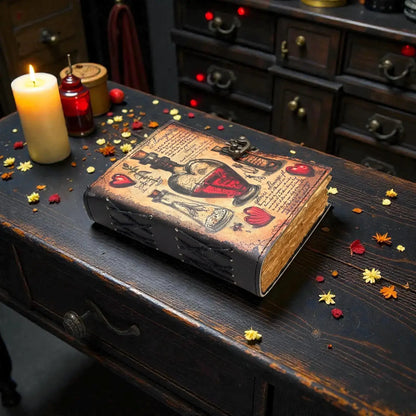 Soft Leather APOTHECARY Journal Deckle Edge Paper Blank A7