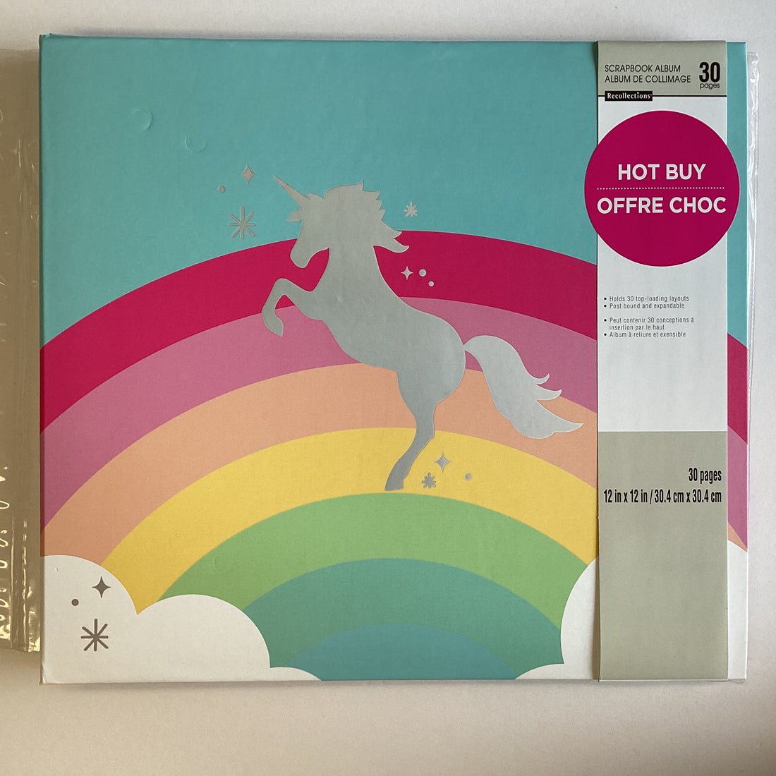 Recollections RAINBOW UNICORN 12"X12" Scrapbook Album