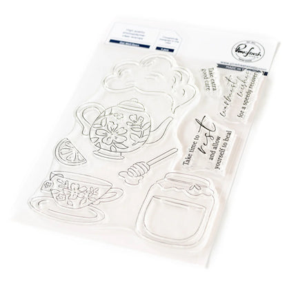 Pinkfresh Studio GET WELL SOON Clear Stamp &amp; Die Set 7pc