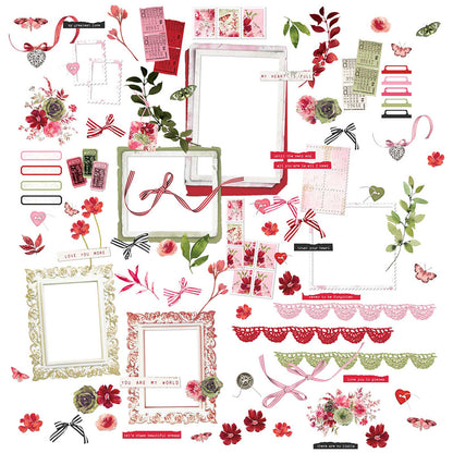 49 and Market ArtOptions ROUGE LASER CUT ELEMENTS 97pc