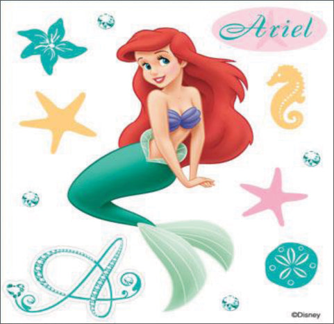 Disney Ek Success ARIEL Princess Dimensional Stickers 12pc