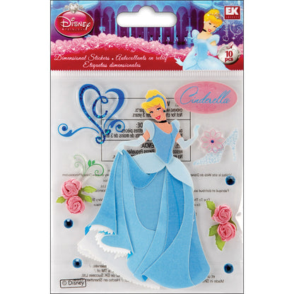 Disney Ek Success CINDERELLA Princess Stickers 10pc
