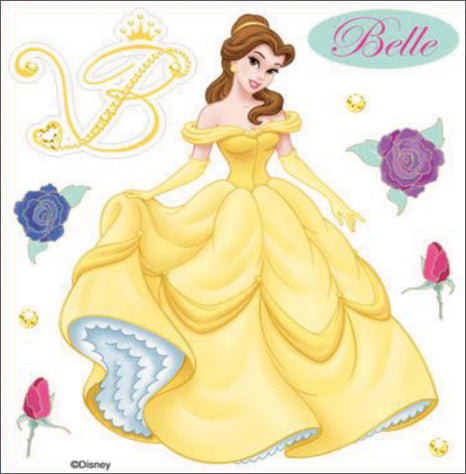 Disney Ek Success BELLE Princess Dimensional Stickers 10pc