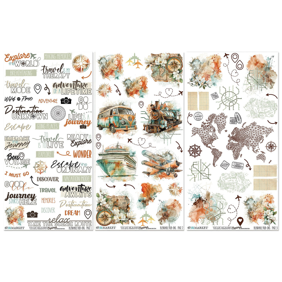 49 and Market Wanderlust Explorer BLENDABLE RUB-ON TRANSFERS