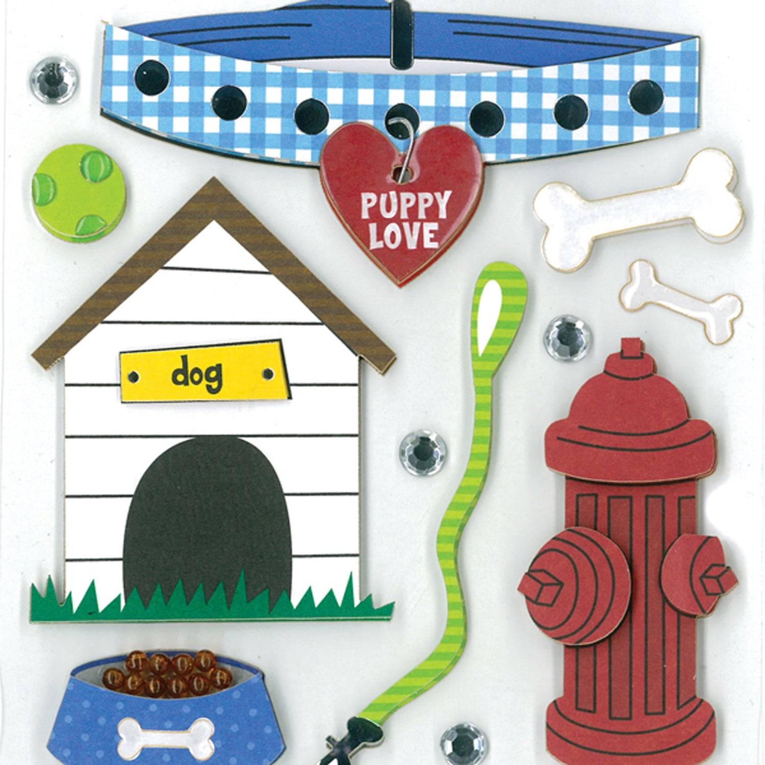 K&amp;Company EVERYDAY PUPPY Dimensional Stickers 12pc
