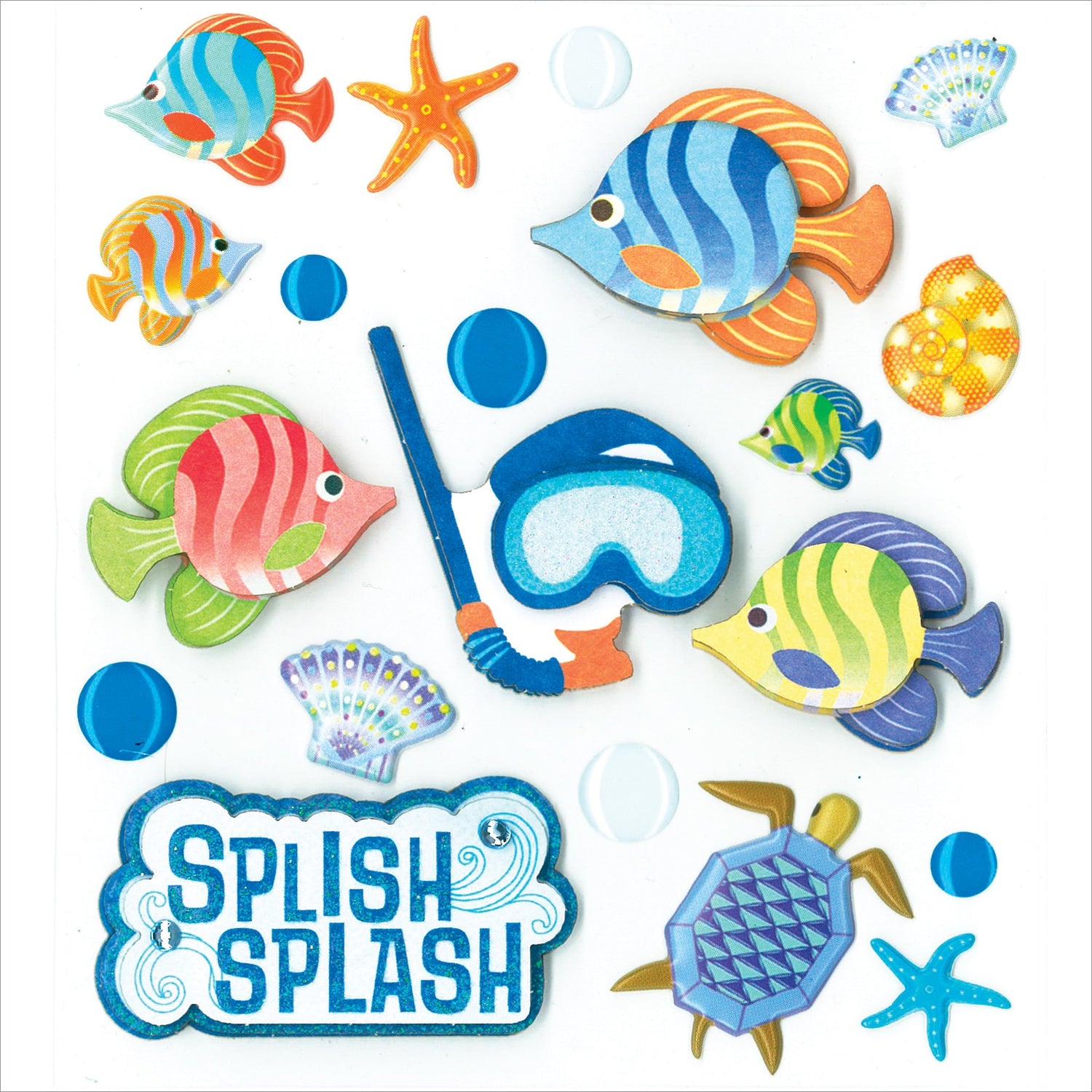 K&amp;Company SPLISH SPLASH Dimensional Stickers 20pc