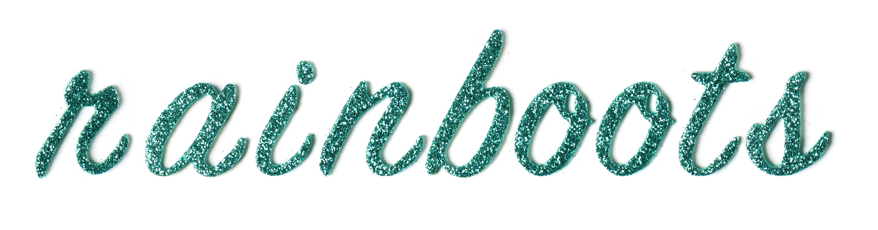 Thickers RAINBOOTS AQUA Glitter Foam Letter Stickers