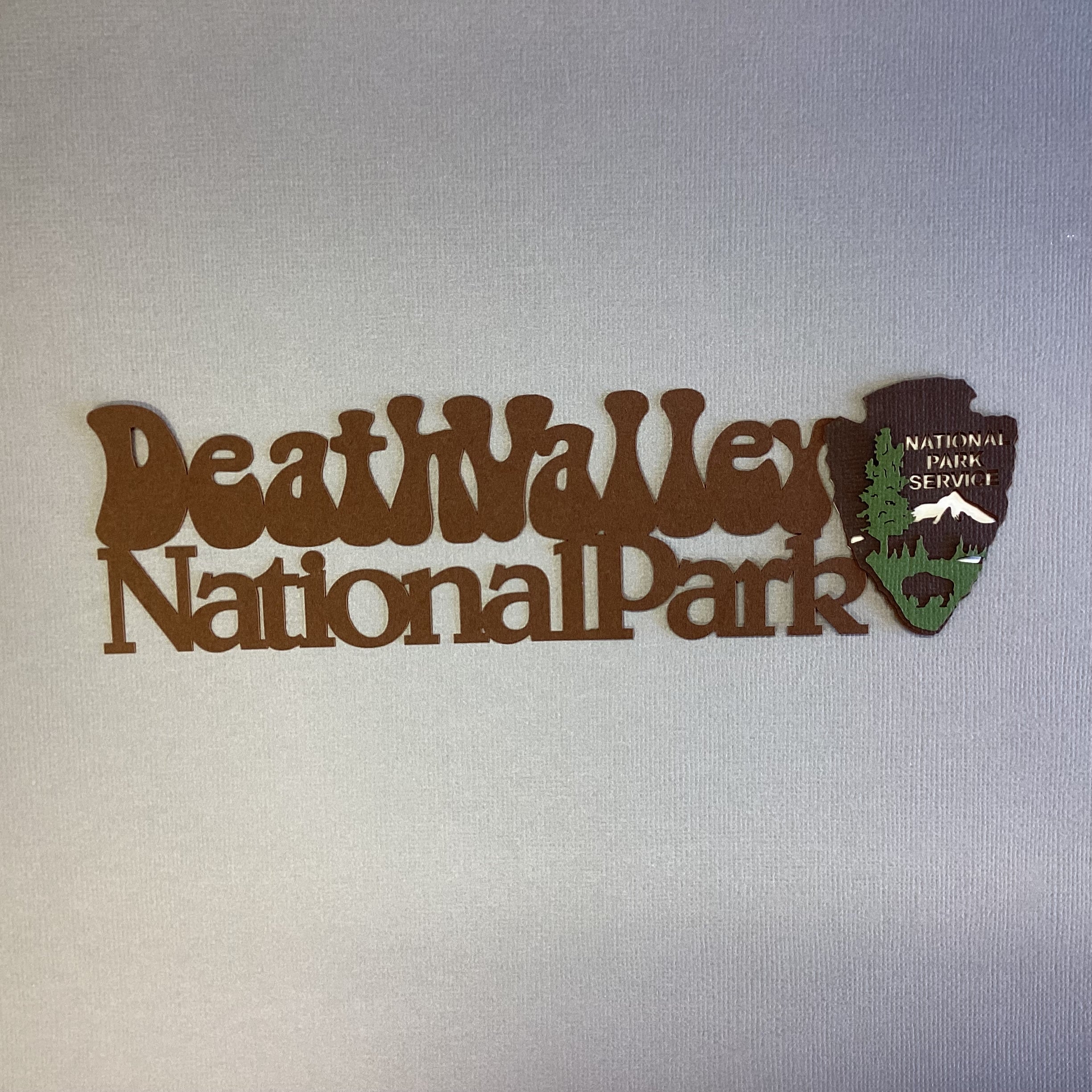 DEATH VALLEY NATIONAL PARK SPEARHEAD Travel Title Laser Cuts