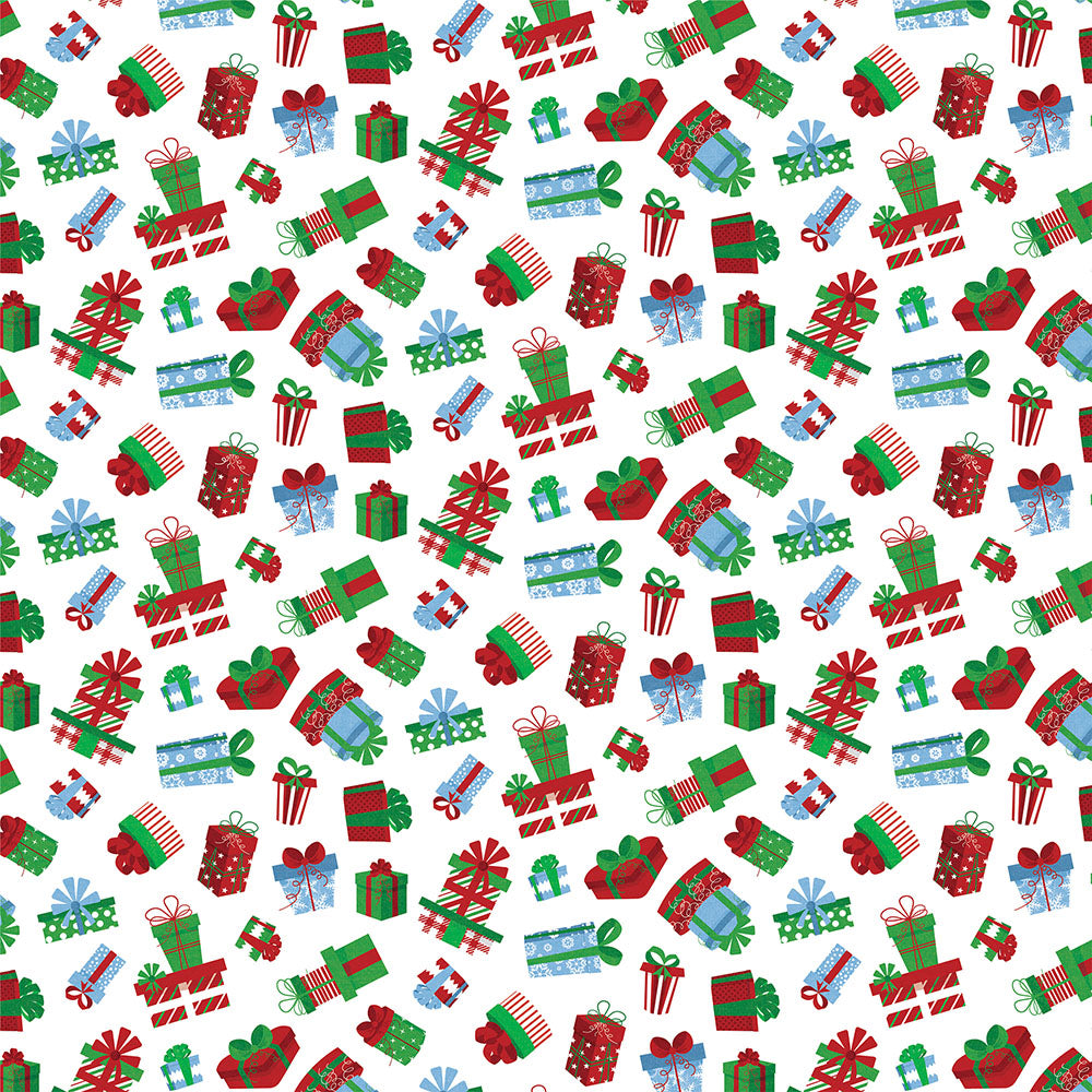 Photoplay Santa Please Stop Here ALL WRAPPED UP 12X12 Scrapbook Paper