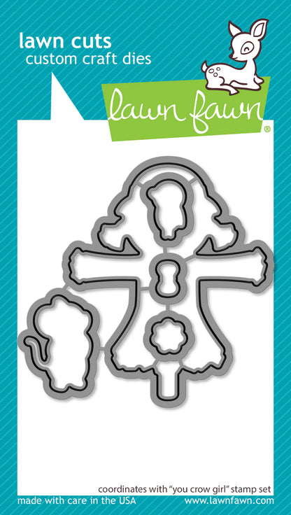 Lawn Fawn YOU CROW GIRL Stamp &amp; Die Set