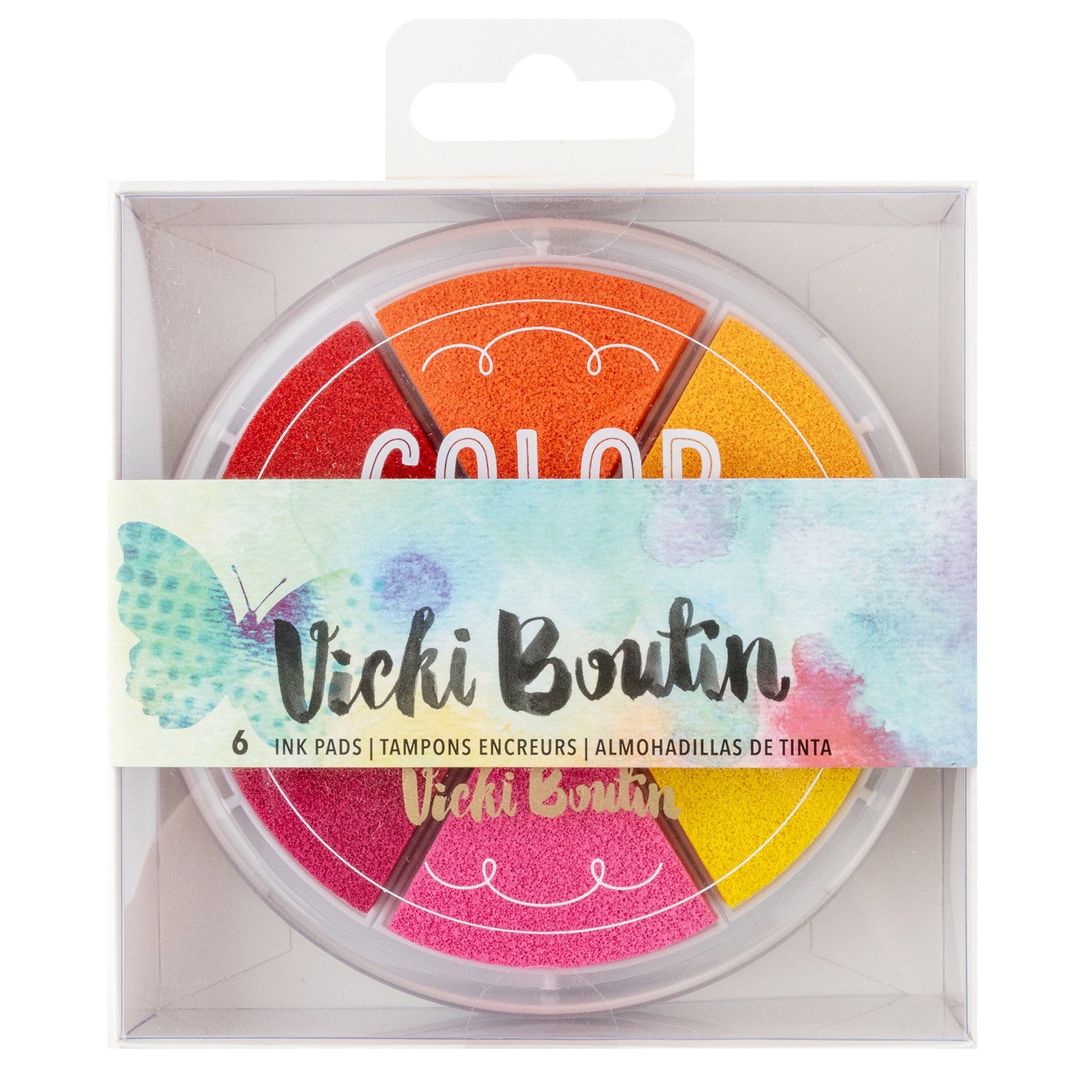 Vicki Boutin 6pc Color Wheel WARM INK PAD SET Stackable