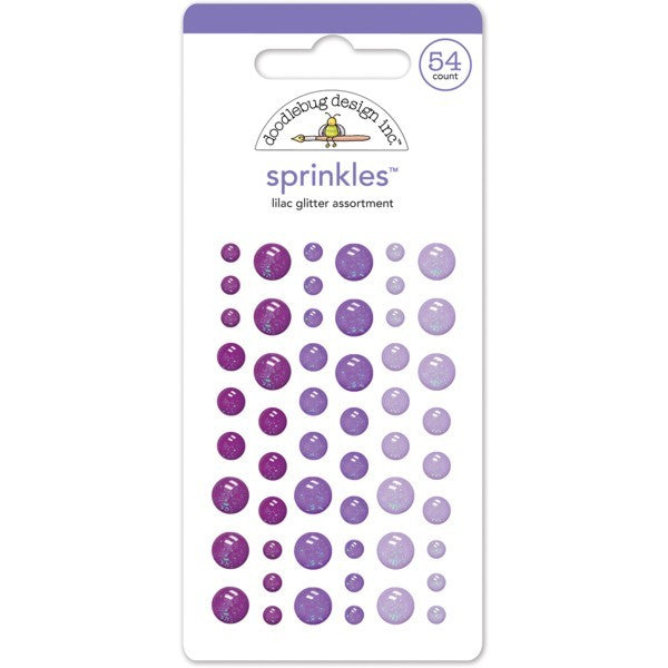 Doodlebug LILAC ASSORTMENT Glitter Sprinkles 54pc