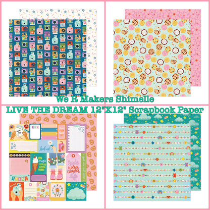 We R Makers Shimelle LIVE THE DREAM 12&quot;X12&quot; Scrapbook Paper