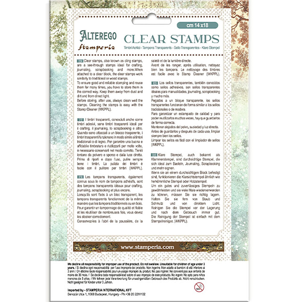 Stamperia Alterego CROWN AND CAT Clear Stamps 9pc