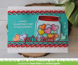 Lawn Fawn HOW YOU BEAN? CONVERSATION HEART ADD-ON Stamps 21pc
