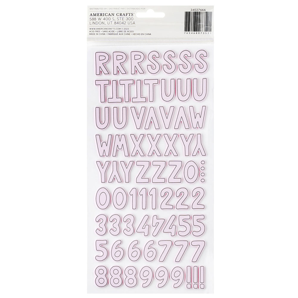 Thickers Pebbles COOL GIRL Alpha Foam Letter Stickers
