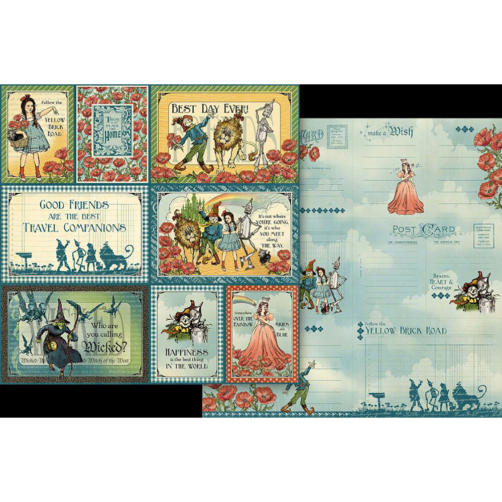 Graphic 45 WONDER OF OZ 12X12 Scrapbook Paper