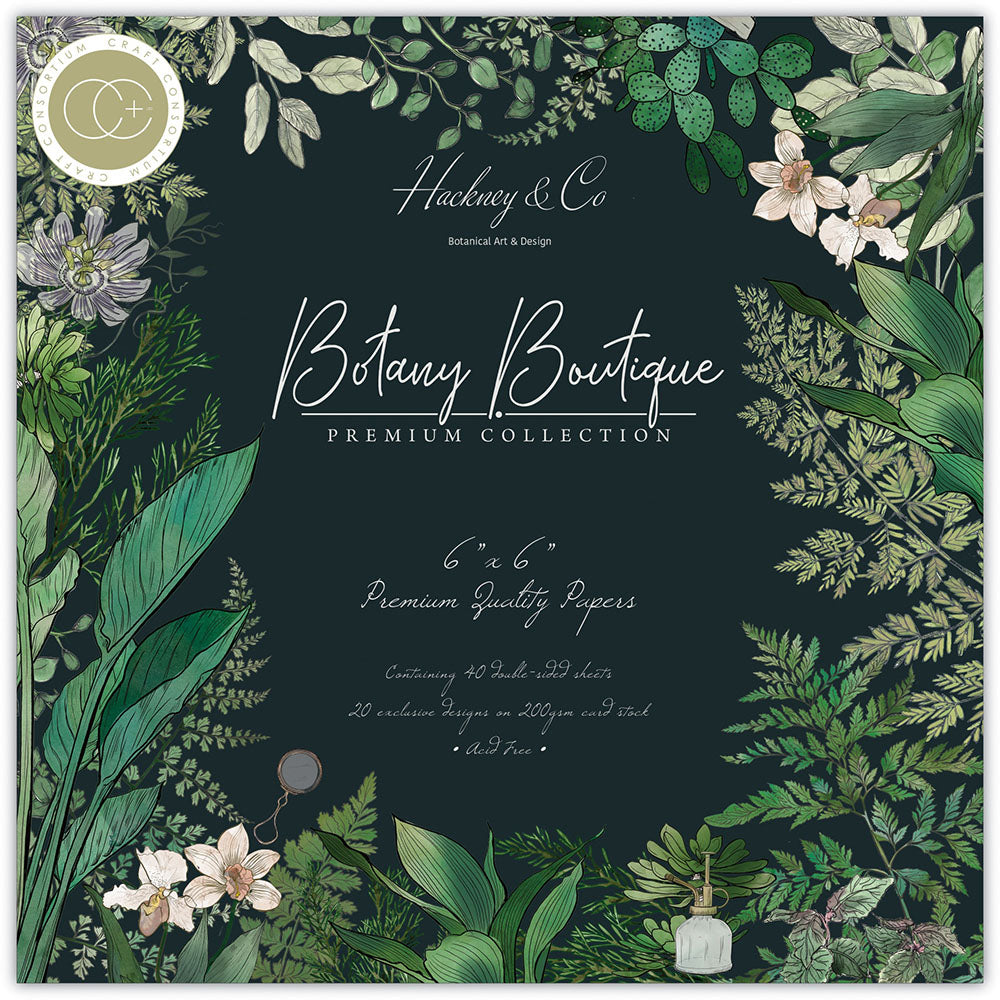 Craft Consortium BOTANY BOUTIQUE 6”X6” Premium Paper Pad 40pc