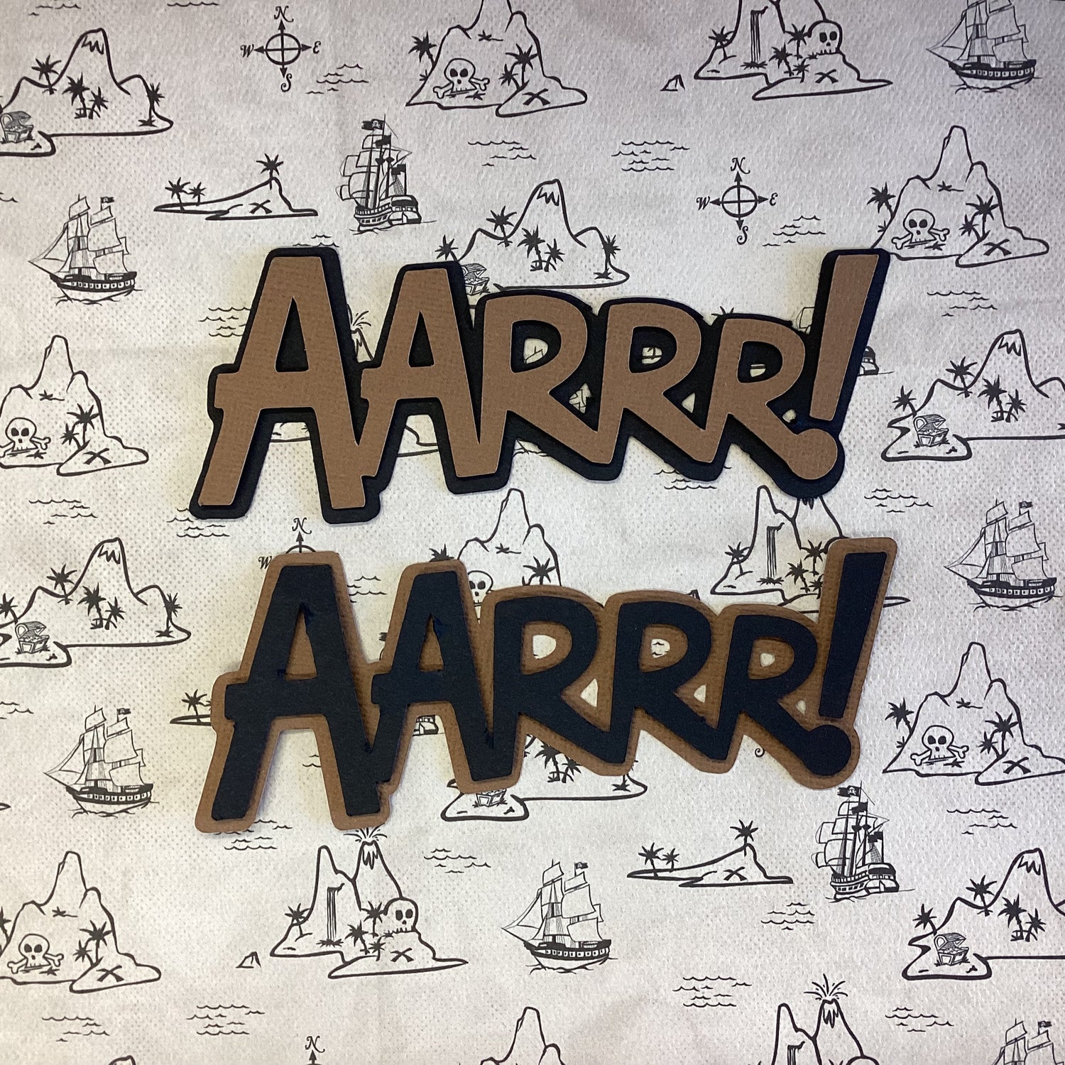 AARRR! Pirate Diecut 3D Scrapbook Die Cut Embellishment