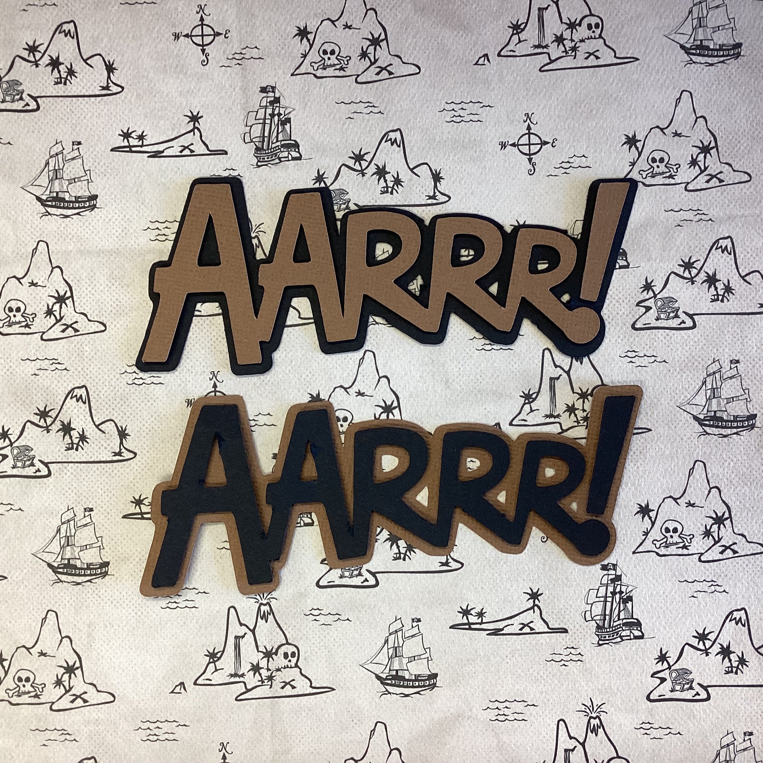 AARRR! Pirate Diecut 3D Scrapbook Die Cut Embellishment
