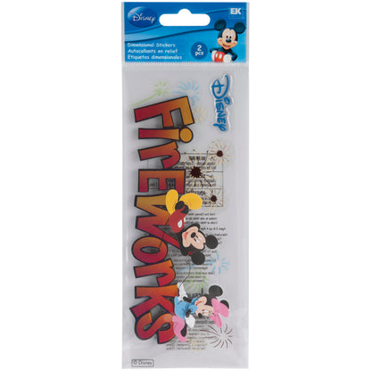 Disney Ek Success FIREWORKS 3D Sticker 2pc