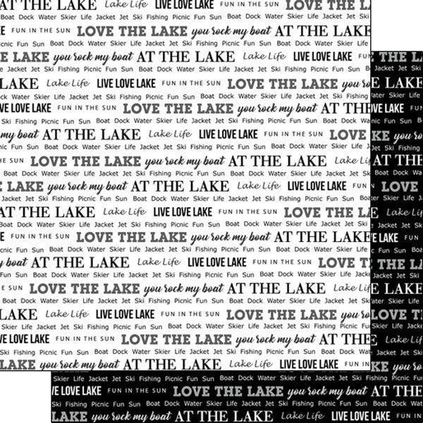 Scrapbook Customs AT THE LAKE Double Sided Pride 12X12 Paper