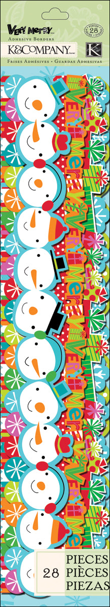 K&amp;Company VERY MERRY Icon Adhesive Boarders 28pc